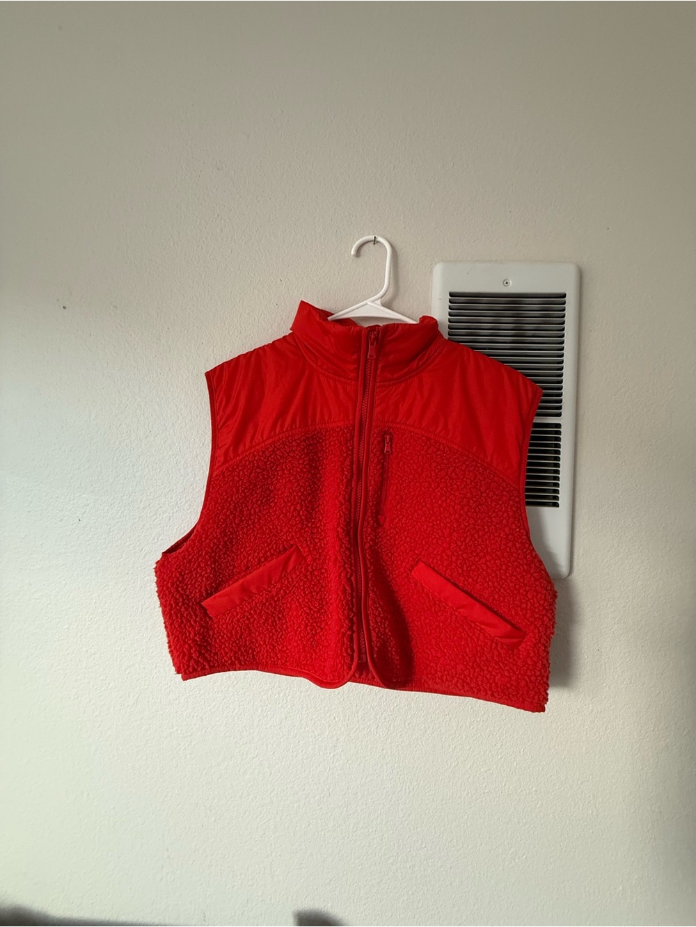 Old Navy Red Sherpa Vest with Zip